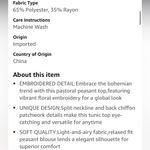 Urban Coco  Black & White Embroidered Half Sleeve Tunic Top NEW L Photo 8