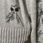 Woolrich Women's Turtleneck Sweater Large | Embroidered Khaki Pinecone Cozy Knit Photo 3