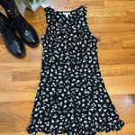 BP Women’s Small Black Pink Floral Sleeveless Shorts Ruffle Button Romper Photo 0