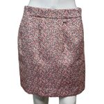 J.Crew Skirt Womens 2 Cream Pink Geometric Pencil Straight Career Classic Preppy Photo 0