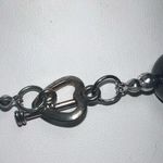 Vintage Chunky Black and White with Iridescent Acrylic Bead Choker Necklace Photo 5