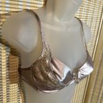 Victoria's Secret Victoria’s Secret Gold Label 1980s/1990s Gold Satin Lace Underwire Brand 34B Photo 1