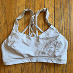 Lululemon Sports Bra Womens 8 Light Blue Gray Strappy Back Yoga Activewear Size M Photo 0