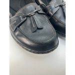 Clarks Womens Black Leather Loafers Comfort Collection Slip On Shoes Size 8 Photo 1