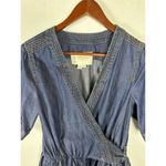 Pilcro Anthropologie  and the Letterpress Size 2 Belted‎ Blue Denim Romper Photo 5
