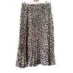Sadie & Love Leopard Print Midi Skirt Animal Print Elastic Waist Size L Mobwife Tan Size L Photo 1