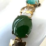 Vintage Chinese Green Stone Bracelet – Aventurine, Moss Agate, Amazonite & Unaki Photo 9