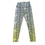 Onzie Vixen High Rise Leggings Snake Python Ombre Neon Size Small Medium Women's Photo 1