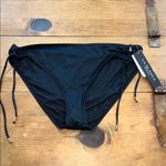 La Blanca  Elegant Black Bikini Bottom with Gold Tje Accents Size 16 Photo 2