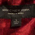 Marc New York Maroon Velvet Hooded Insulated Vest Women’s Large Photo 2