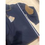 Cotton supply co vintage navy long sleeved fleece elbow patch Size M Photo 6