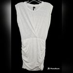 joe's jeans Mikaela Dress Stretch Linen Ruched Wrap Jersey White Photo 1