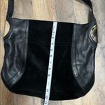 b. makowsky Black Suede and Leather Hobo Bag Photo 10