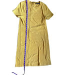 Abercrombie & Fitch Dress Yellow Rib Knit Size Medium Round Neck Photo 1