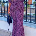 ZARA FLORAL PRINTED FLARED PANTS A-Line Hem PINK COLOR SIZE XS NWT Photo 4