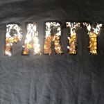 Torrid 272. Black Party Sweatshirt with Gold Sequin Letters size 0 (large) Photo 3