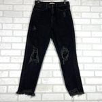 SO Women's  High Rise Mom Jean Distressed Black Raw Hem Size 3 | 26W‎ Photo 4