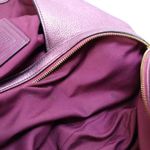 Coach  Hallie Pebble Leather Shoulder Bag Metallic Berry F80271 Hobo Redefined Photo 7