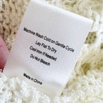 POL NEW  Open Weave Crochet Knit Bell Sleeve Sweater in Cream Off White Size S Photo 9