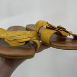 Mariela Yellow Suede Flower Women 9.5 Fairycore Bohemian Sandals Photo 2