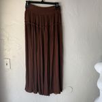 Rachel Zoe  Skirt Womens Small Brown Maxi‎ Boho Smocked Waist Ruffle Hem NWT Photo 5