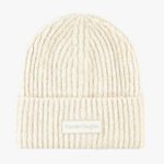 Favorite Daughter Logo Patch Rib Beanie Hat Ivory 1 Size Photo 3