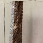 Cache Linen Blend Multi Color Bead Trim Crop Gaucho Pant Stretch New $98 NWT Photo 2