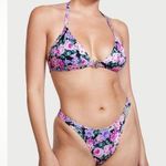 Victoria's Secret  Vintage Floral Bikini Set Studded Top And Bottom Swim Sz M-L Photo 0