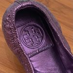 Tory Burch Azalea Jeweled Bow Metallic Purple Ballerina Ballet Flats Size 8.5M Photo 13