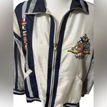 Petite Sophisticate Vintage 80s Windbreaker Jacket Woman’s Size Large Nautical Design Crest VGUC Photo 1
