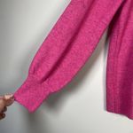 CeCe  Women’s Size Large Bright Pink Long Sleeve Pearl Embellished Sweater Barbie Photo 4