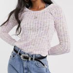 Free People  Spaced Out Long Sleeve Top Pink Combo Photo 15