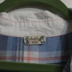 Free People  Blue Plaid Sunday Morning Sleep Shirt Sz M Photo 6