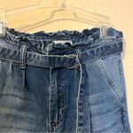 Ashley Mason Medium Wash Paper bag Waist Skinny Jeans with Matching Belt Photo 5