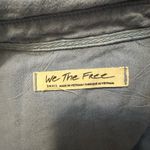 Free People Blue Cool & Clean Oversized Tunic Shirt Size S Photo 4