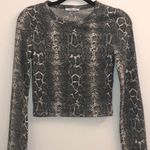 ZARA Snakeskin Cropped Sweater Photo 2