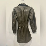Avec Les Filles faux leather wrap shirt dress. XS E0145 Photo 1