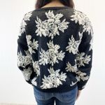 VTG 80s 90s Chunky Sweater Womens Medium Textured Whimsigoth Dark Cottagecore Black Photo 8