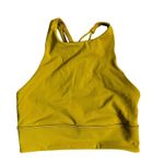 Lululemon  Energy Bra High Neck Long Line Tough Size 6 Gold Spice Mustard Crop Photo 5