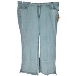 NYDJ Teresa Wide Leg Jeans size 18W Striped Light Blue Summerville Stripes NWT Photo 2