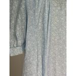 Vintage Lynn Blue Floral Lace Collar Moo Moo Dress Photo 4