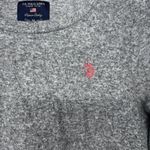 U.S. Polo Assn. Womens Heather Gray Sweater with Stripe Hem  - Size  Medium Photo 8