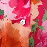 Caribbean Joe  Silk Rayon Floral Camp Shirt Tropical Print Button Front Size L Photo 1