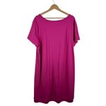 J.Jill  Pink T-Shirt Dress Size 2X V-Neck Cotton Comfort Lounge Travel Flowy Photo 2