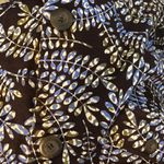 Christopher & Banks Brown Leaf Print Jacket – 3/4 Sleeve, Fall Motif, Size L Photo 5