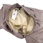 7 For All Mankind NWT  Vegan Faux Leather Pants Wide Leg Ankle High Rise Size L Photo 3