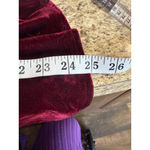 Charlotte Russe Women's Burgundy Velvet Mesh Peplum Blouse Juniors L Photo 7