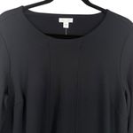 NWT J Jill Ponte Knit Black 3/4 Sleeve Shift Dress Sz Medium Minimalist Classic Photo 5