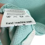 ETCYY NWT Blue White Trim Long Balloon Sleeve Waffle Knit Plush Sweater Size M Size M Photo 6