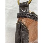 The Sak Iris Leather Crossbody Satchel bronze glitter panels stitching detail Photo 8